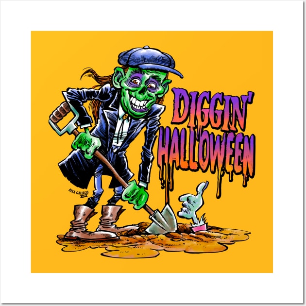 Diggin' Halloween Wall Art by alexgallego